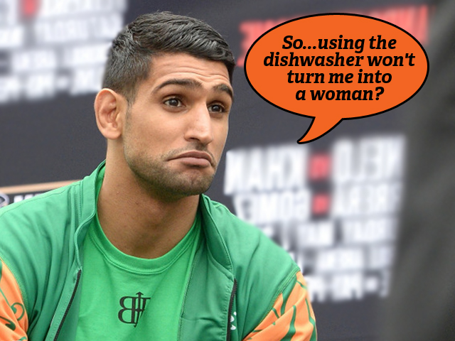 amir khan was trending yet again this time for suggesting that cooking is only a woman s job and on his part he always avoids doing household chores because of the fear of transforming into a woman